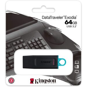 Pen Drive USB 3.2 64GB Kingston DataTraveler Exodia
