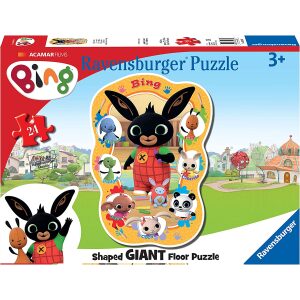 Ravensburger Puzzle Bing, 24 pezzi Giant Sagomati, per Bambini, Età Consigliata 3+