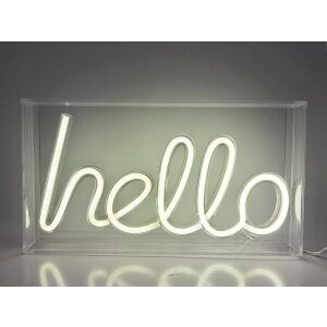 Insegna LED “Hello” I-TOTAL – Illuminazione Neon per Interni