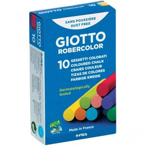 Gessetti Colorati Tondi Giotto Robercolor – Scatola da 10 Pezzi